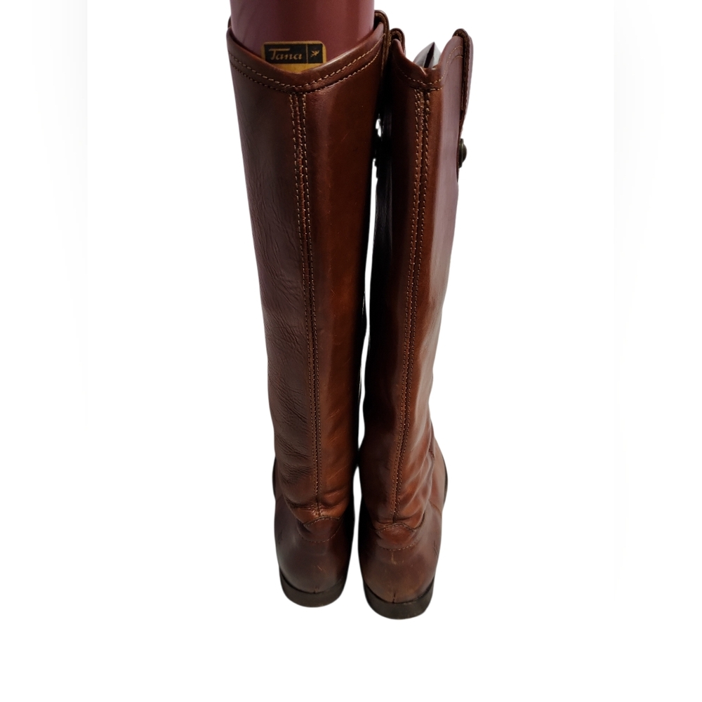 Frye Melissa Chesnut Tall Leather Boots - Picture 2 of 9